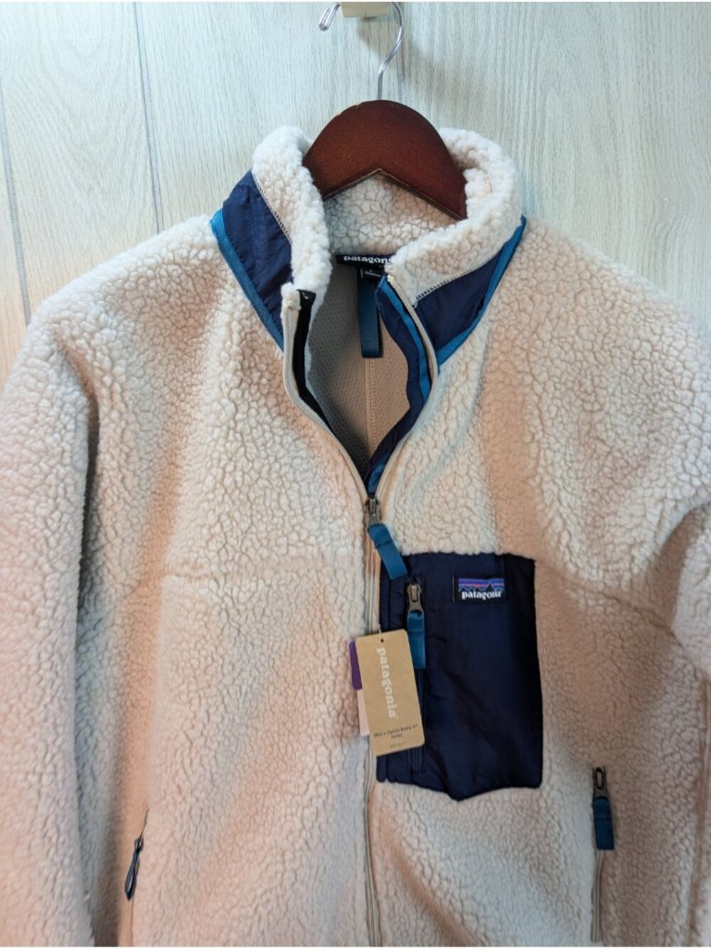 New Patagonia Men’s Size Large Classic Retro-X Jacket Pelican Wren Gold - Picture 2 of 8
